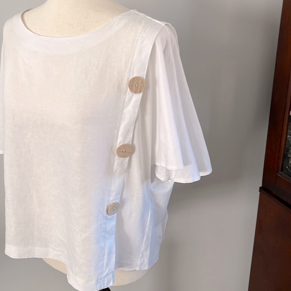 KENSIE LINEN/COTTON TOP - Picture 4 of 12